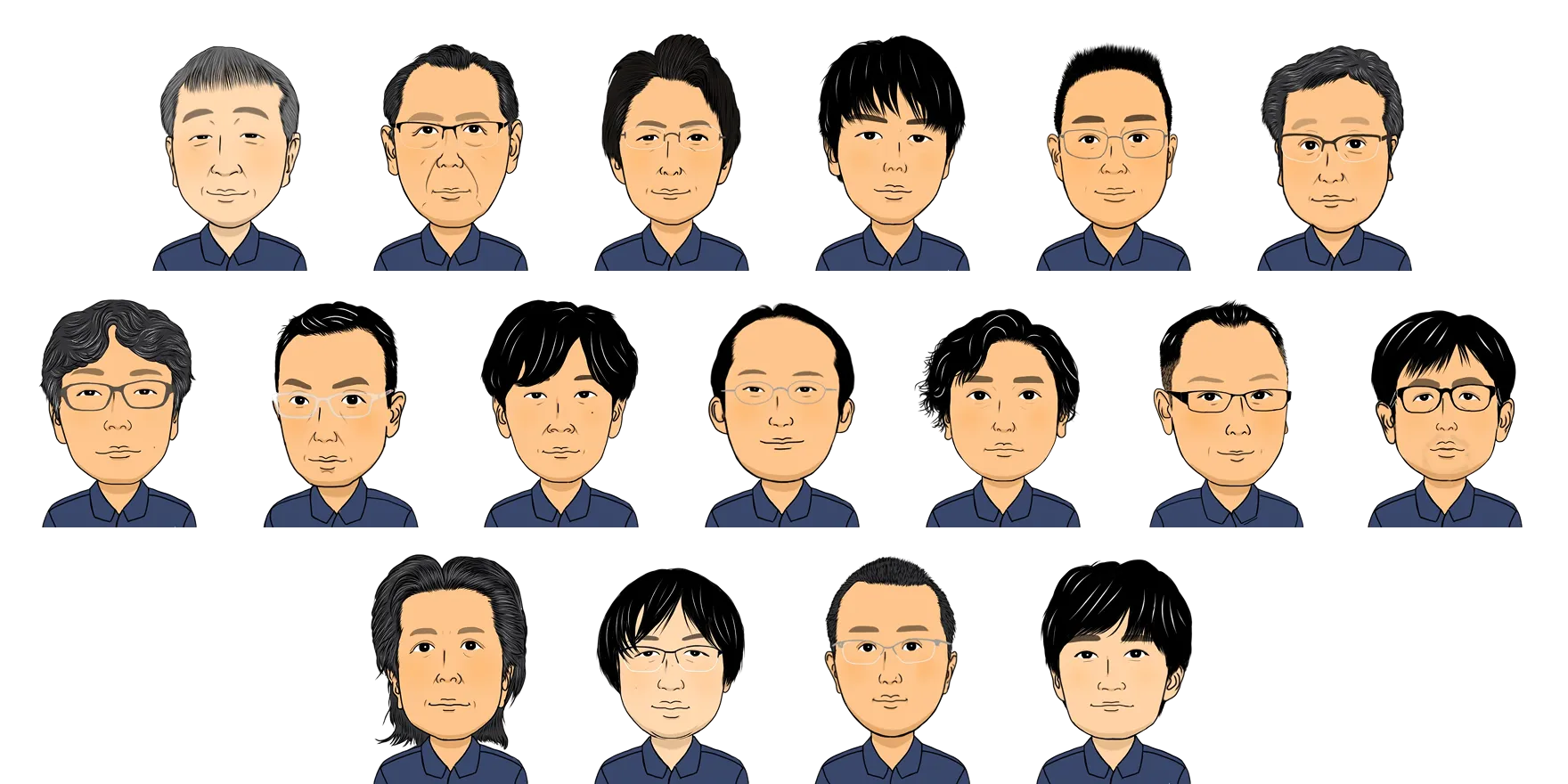 中央環境株式会社の社員イラスト一覧